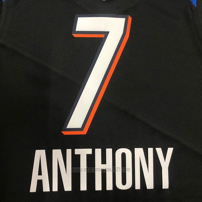 Camiseta Oklahoma City Thunder Carmelo Anthony #7 Ciudad 2020-21 Negro
